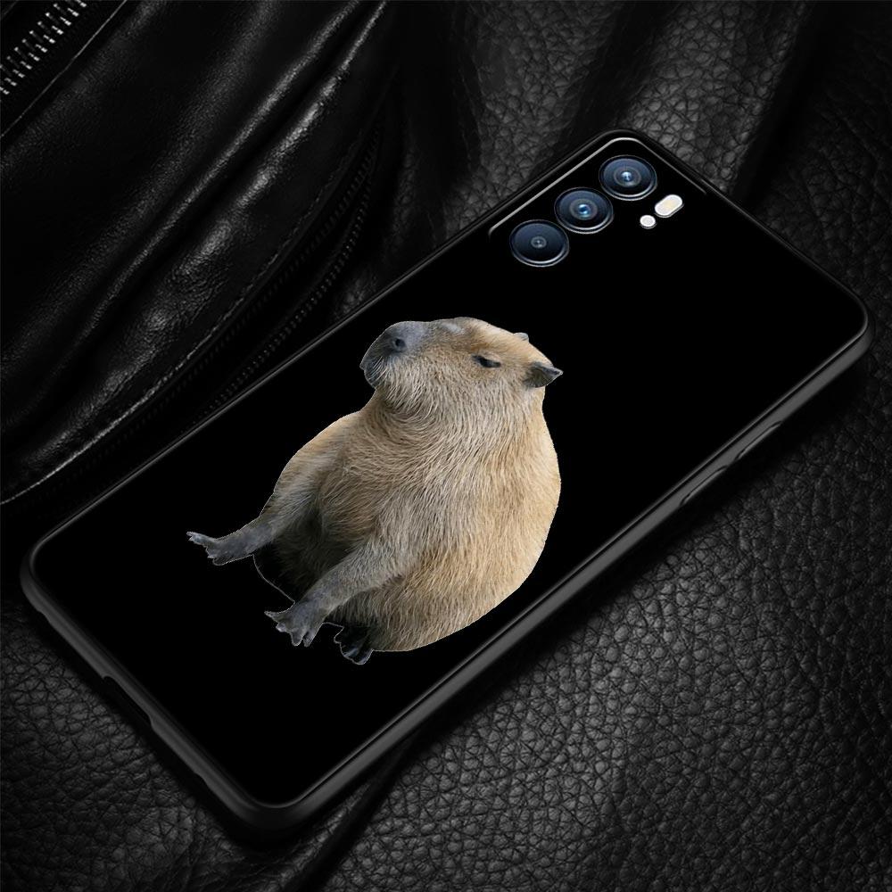 Cute Cartoon Capybara Case For Oppo Find X6 Pro X5 A54 A53 A52 A9 2020 A15 A95 A17 A16 A76 A74 A57 Reno7 Reno6 Pro Plus 5G Cover