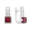 Серебряные серьги с натуральным рубином 1.76ct (2165606)