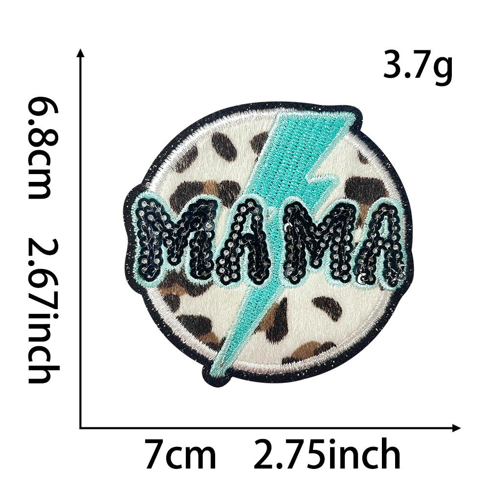 Leopard Print Star Plaid Glitter Embroidery Fabric Patch for DIY Hats and Bags