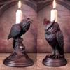 1Pc Halloween Owl Crow Candle Holder Candlestick Desktop Ornament Resin Home Decoration Craft Statue