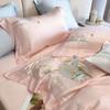 Four-piece Set of Pure Cotton Bedding, Embroidered Skin-friendly and Breathable Quilt Cover, Bed Sheet Quilt Pillowcase Set