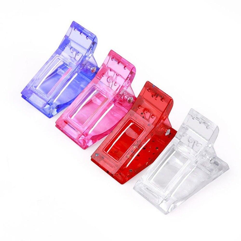 Зажим для кончиков ногтей, форма для ногтей, фиксирующий зажим, акриловая пудра, полигель для ногтей, украшения для дизайна ногтей, набор для маникюра с кристаллами