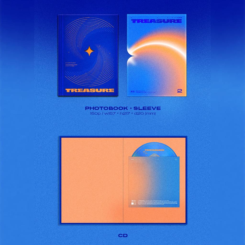 TREASURE 2-й мини-альбом SECOND STEP CHAPTER BLUE CD Фотобук Фотокарточка Селфи-фотокарточка Открытка Стикер Юнит-фотокарточка Юнит Большая открытка Постер 1