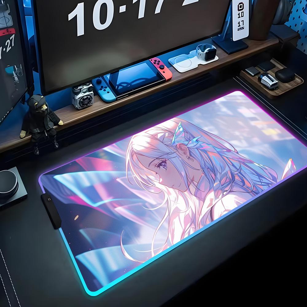 Коврик для мыши с RGB-подсветкой, игровой коврик для мыши, большой светодиодный коврик, коврик для стола ПК, светящийся коврик для мыши, большие коврики для клавиатуры, ковер для стола с подсветкой