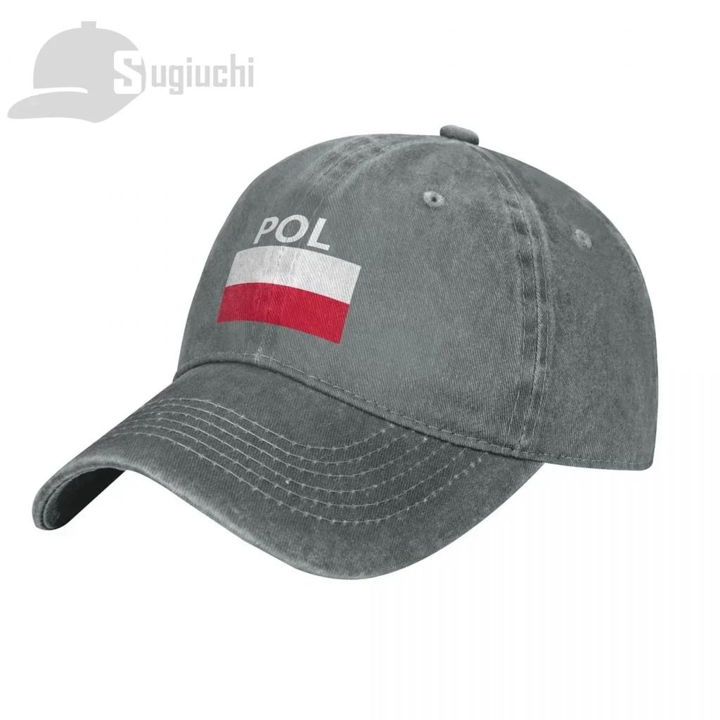 Poland Flag With Letter Washed Cotton Cap Gorras Snapback Caps Baseball Dad Outdoors Travel Sun Hats Casquette