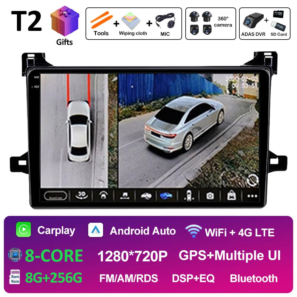 Bluetooth автомобильный видео радиоплеер для Toyota Prius XW50 2015 2016 2017 2018 2019 2020 вентилятор охлаждения DSP стерео автомагнитола головное устройство