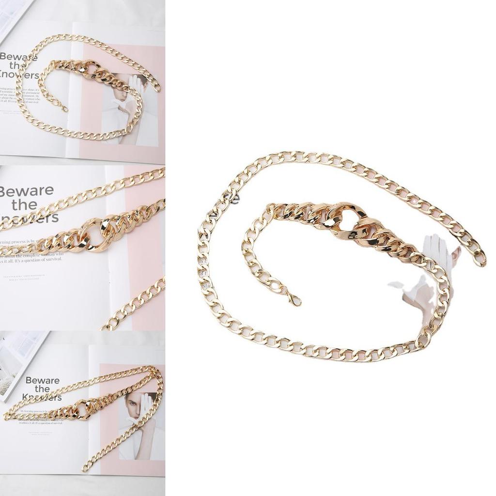 Metal Chain Waist Belt For Women Fashion Accessory With Round Buckle For Casual And Office Looks