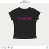 Harajuku Crop tops Cool Girl Short sleeve top Hi Haters Letter Goth Tshirt US High Street Sexy Tees Fairy Summer Skinny Tops Y2k