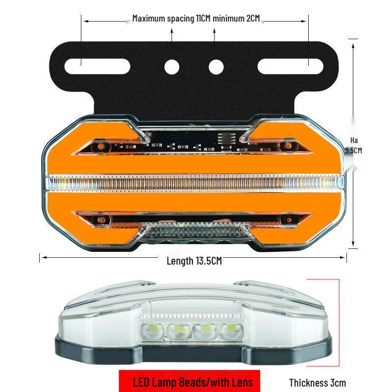 Сверхяркие 24В светодиодные габаритные огни для грузовиков с эффектом текущей воды