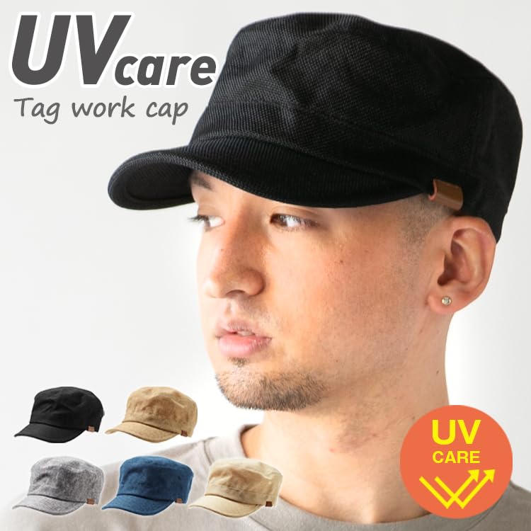 ICHIYON Hat Cap Work Cap Cap Large Size Summer Stylish Mesh Plain Golf Outdoor Breathable Size Adjustment [14+ PLUS] Men's Non-stuffy icap0263-60-dn /