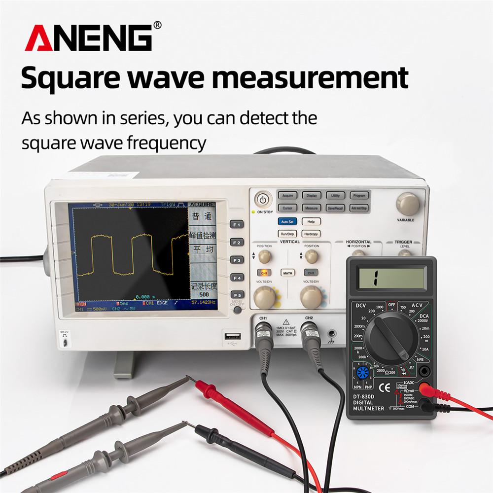 Aneng DT830D мини-цифровой мультиметр, вольтметр, тестер напряжения, ампер-ома, амперметр постоянного тока и переменного тока, измеритель мощности с зондом, зуммером