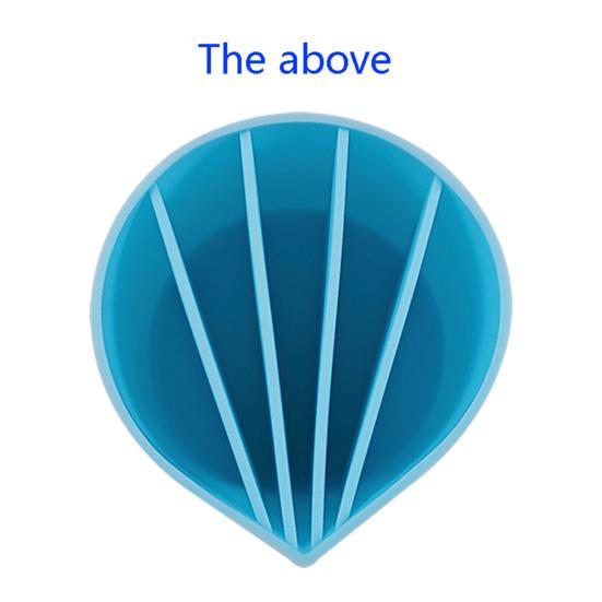 Чашка для смешивания цветов в форме капли воды, синяя мягкая силиконовая чашка для смешивания цветов DIY, УФ-смола, мерная чашка для жидкости