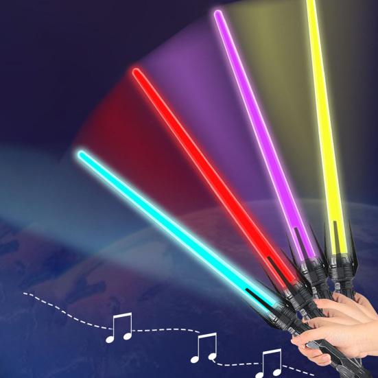 1/2Pcs Durable Adjustable Smooth Edges 3 Modes Movie Cosplay LED Glow Lightsaber Outdoor Toy Daily Play Stick