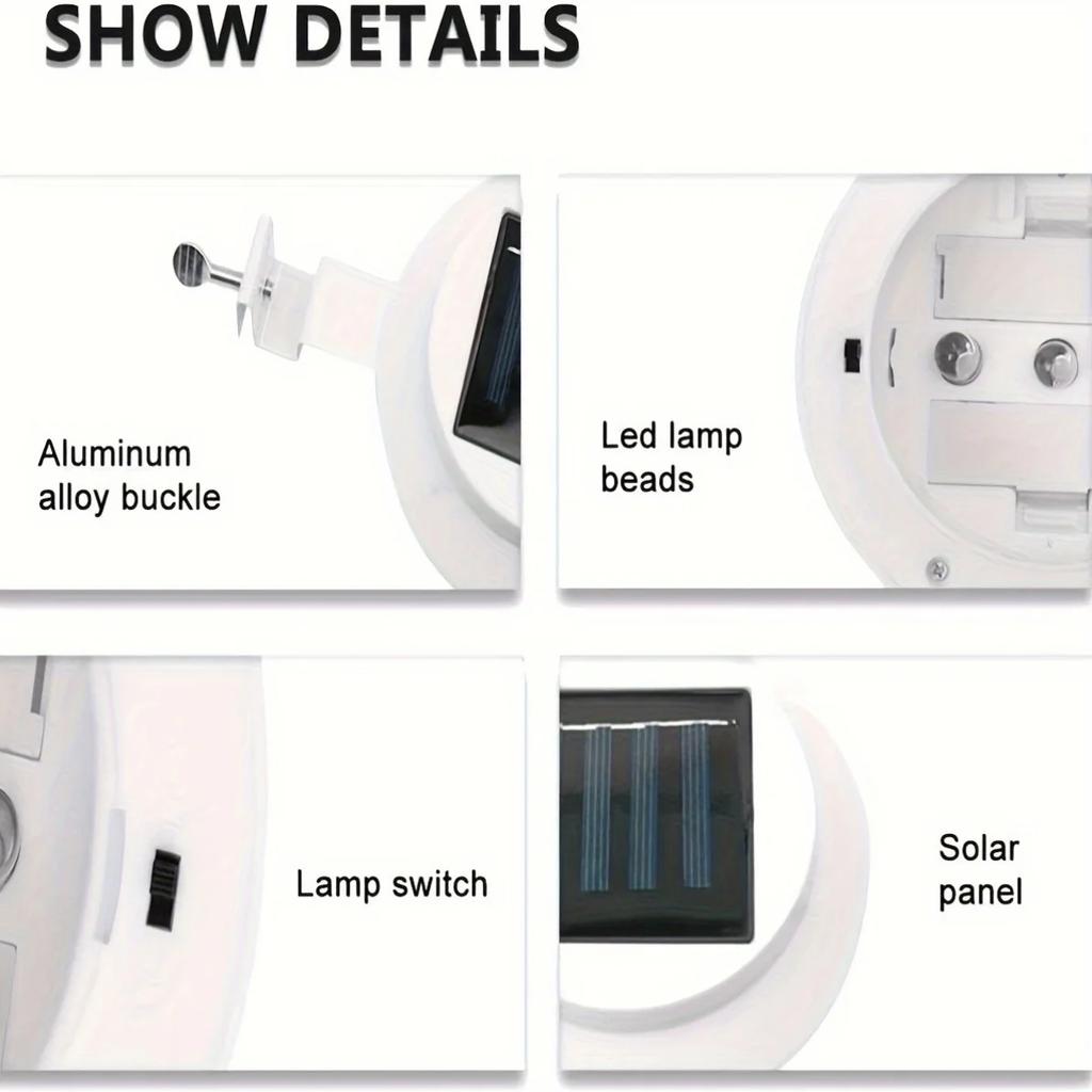 Solar Powered Trench Light,Outdoor Deck Lighting,3 LED lights,light sensors,Porch,Railing,Sidewalk,Street Lighting to Illuminate
