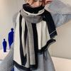 Scarf Women's Korean Diamond Imitation Cashmere  And Winter Warm Neck Fashion Versatile Long Shawl