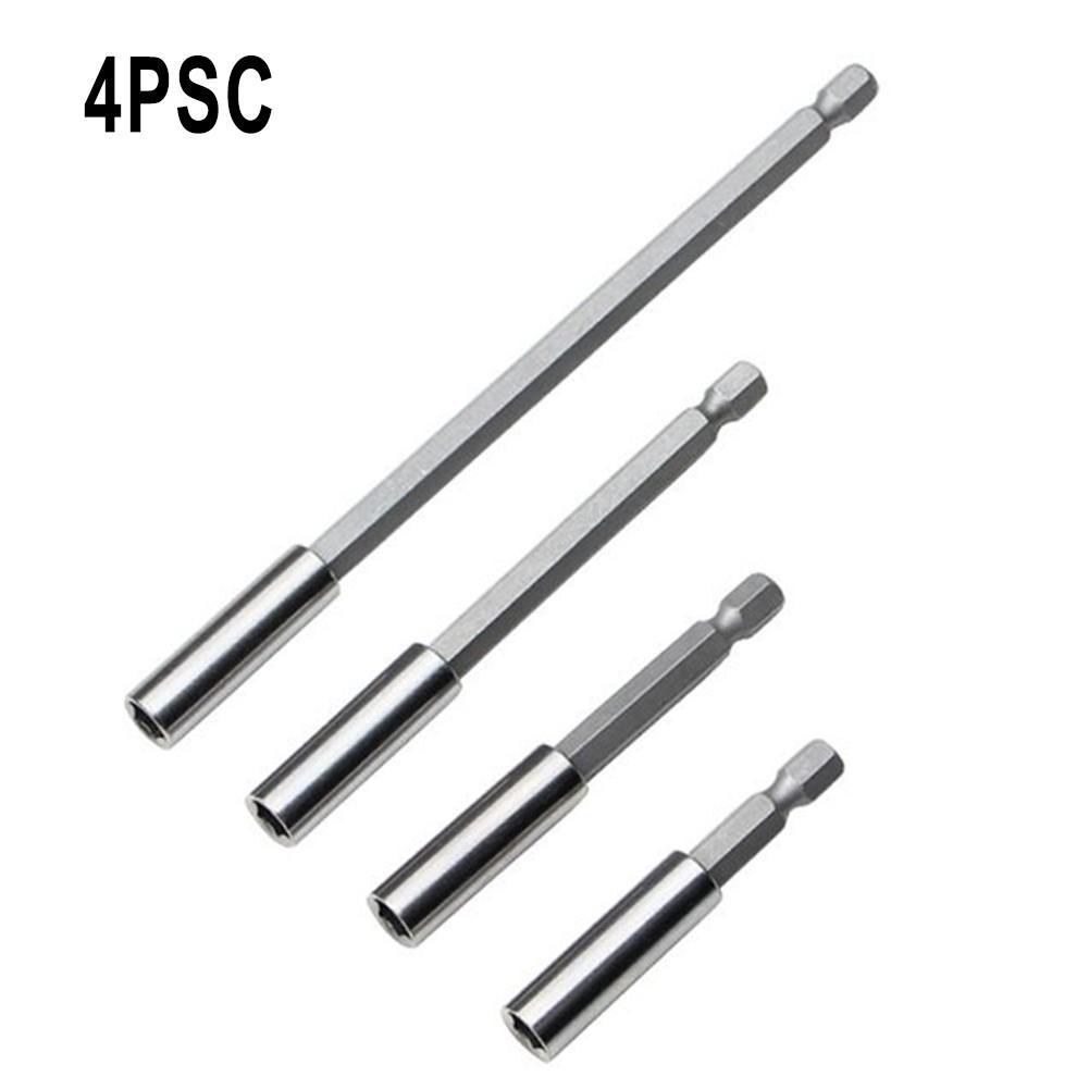 Набор магнитных держателей бит 60/75/100/150 мм, удлинитель 1/4" с шестигранным хвостовиком