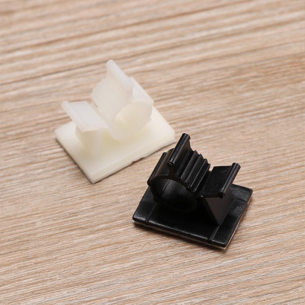 10pcs Practical Organizer Clamp Fastener Sticky Wire Management Cable Clip Buckle Line Fixer Holder