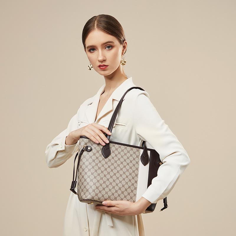 Женская сумка Baobao, новинка 2023 года, модная сумка-тоут на одно плечо, ретро-панель, большая вместительная сумка с принтом для женщин