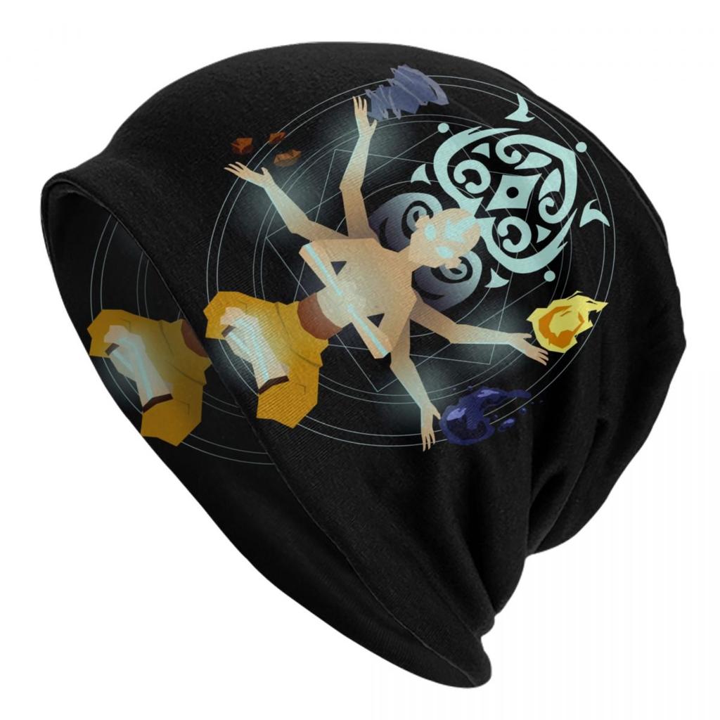 Мультфильм Last Airbender Skullies Шапки Шапки Унисекс Женщины Унисекс Прохладная зимняя теплая вязаная шапка для взрослых Аватар Аанг Стрела Капот Шапки