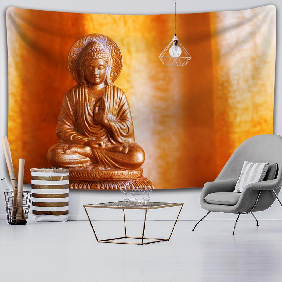 Индийская статуя Будды, древний буддийский гобелен, гостиная, спальня, настенная медитация, психоделическая йога, настенный подвес в богемном стиле