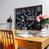 Tableau mural magnétique et ardoise - CREATIVE HOME - Creative Home 2-en-1 - Noir - 80x60 cm - Cadre pin