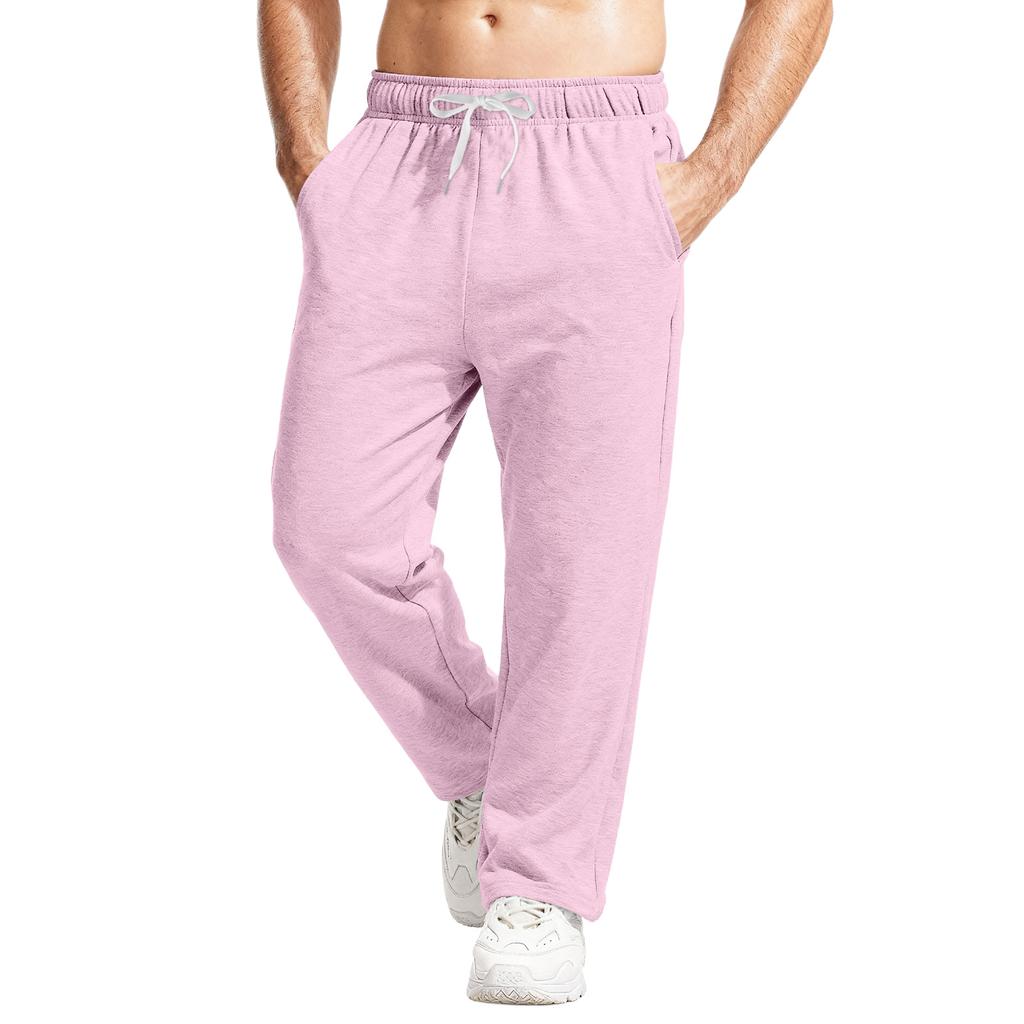 Men's Relaxed-Fit Casual Sweatpants With Stretch Waistband And Drawstring Yoga Pants