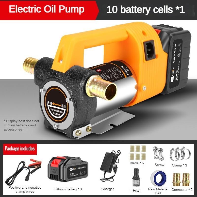 24V Lithium Battery Electric Oil Pump Rechargeable Self-priming Pump Household Diesel Pump Refueling Machine
