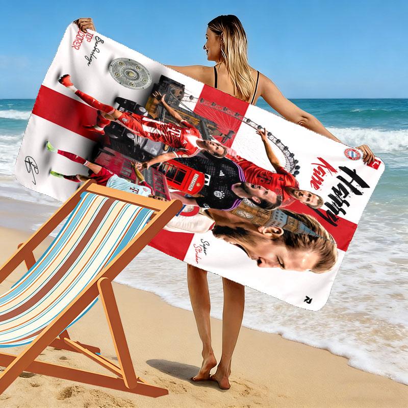 Harry Kane Vibes Beach Towel, Large Soft Quick Dry Towel for Beach Camping Swimming