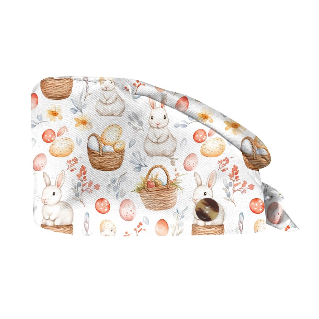 Fashion Easter Print Work Hat Casual Wash Hat Bag Cap