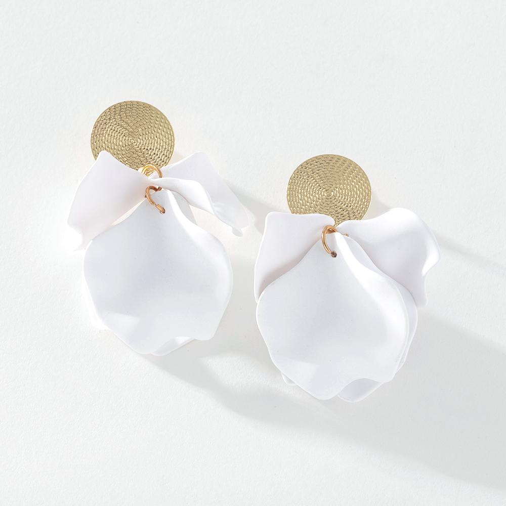 Pinkdudu Романтические 8 цветов серьги-капли с лепестками роз, элегантные весенние повседневные серьги с металлическим рисунком и цветком для женщин, подарки PD1123