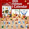 Acrylic Christmas Countdown Advent Calendar 2026, 24-Day Surprise with 24 Decorative Display Boxes Pendants, Anime Themed Collectible Gifts for Kids,