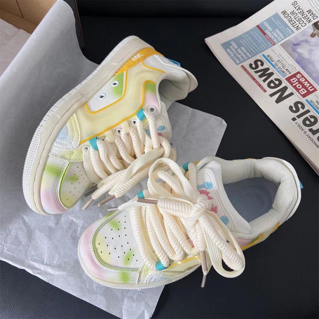 2025 осень оригинальные туфли-утки-мандаринки из желе, дофаминовые повседневные спортивные туфли для мужчин и женщин, кампусный тренд, парные туфли для скейтборда