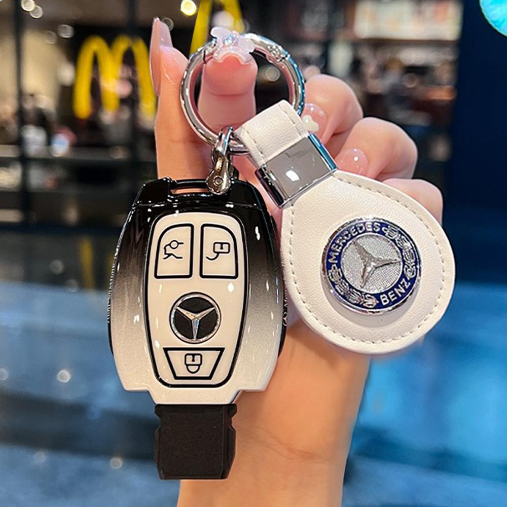 WTIUI1 Hot 2026 New For Benz Alloy Car Smart Key Case Cover Shell for Mercedes Benz A B C E GL S GLA GLK CLS Class AMG W204 W205 W212 W