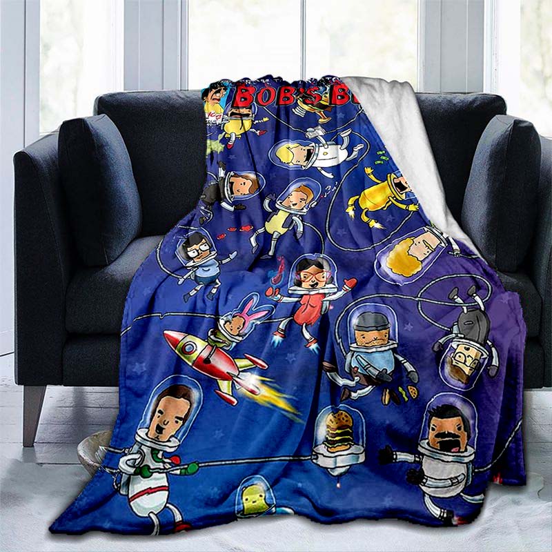 Bob's Burgers Blanket Moods of Tina Print Plush Quilt Home Office Sofa Travel Warm Casual Student Blankets Flannel Blanket