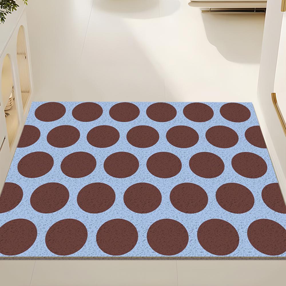 Шелковый Коврик для Пола Геометрический Стиль Коврик для Входной Двери Дома ПВХ Устойчивый к Грязи Износостойкий Коврик для Ног Противоскользящий Коврик