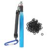 Aluminium Alloy Wacky Rig Tool Blood Worm Soft Bait Binding Ring with O Rubber Ringblue