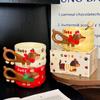 Керамическая кофейная кружка в европейском стиле с рисунком таксы, домашняя чашка для десерта и чая, милая кружка, подарок на день рождения женщине, кружка для воды, домашний декор