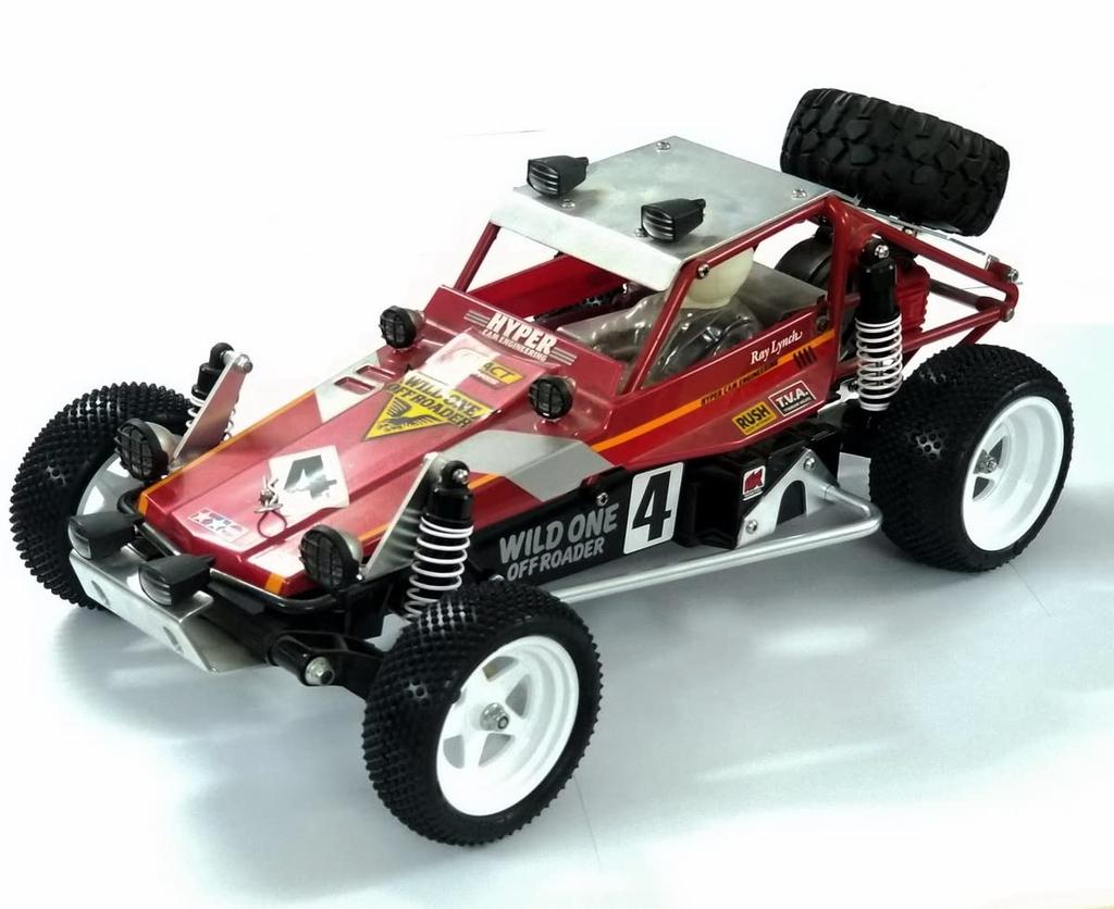 OP Parts Front Bumper with Aluminum Fog Lamps for Tamiya Wild One Off Roader