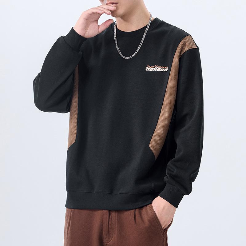 Высококачественный свитер с контрастной текстурой и вязки, мужской, свободный и удобный, американский, модный бренд, повседневная куртка, модный