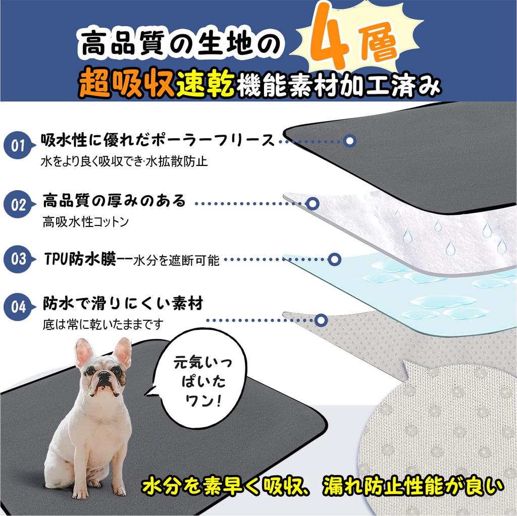 HomLead моющийся коврик для домашних животных, полностью моющийся флисовый коврик 2 (Материал Polar, длина 133-165 см, шт.)