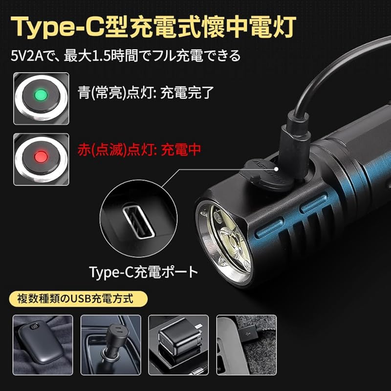 flashlight Ultra small handy light 3 led lights 3x brighter Comes with 18350 battery With magnetic end cap portable clip 5 lighting modes lightweight