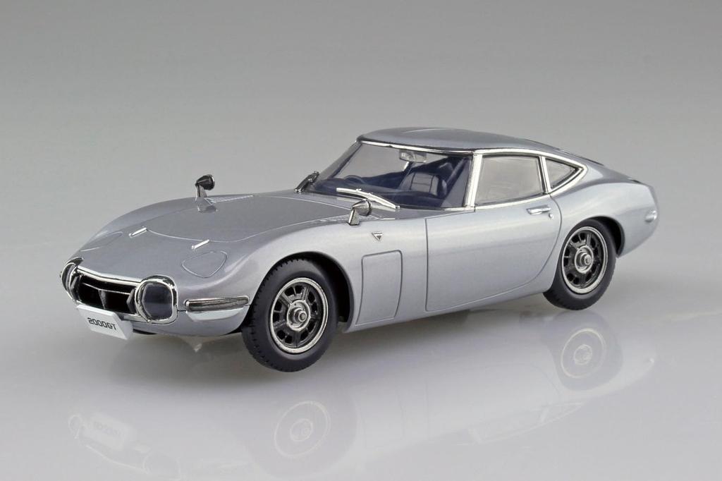 Aoshima Bunka Kyozai Масштаб Rakupla Snap Kit Toyota 2000GT Thunder Silver Metallic Пластиковая модель 1/32 № 06-SS Предварительно окрашенная (Автомобиль)