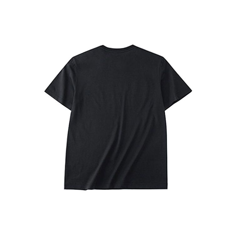 Anta SS22 Повседневная спортивная футболка с буквенным принтом и коротким рукавом унисекс, черные 952228157-1