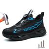 Rotating Button Safety Shoes Men Women Air Cushion Puncture-Proof Work Sneakers Indestructible Steel Toe Work Shoes Protective Safety Boots