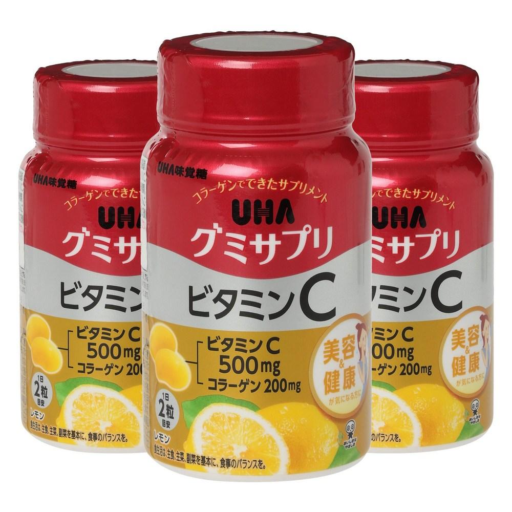 Japan UHA High-Dose Vitamin C 500mg Gummy Jelly Children's Vitamin C High for the Whole Family 30-Day Supply 3 pcs 60 Tablets