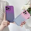 Luxury Dopamine Color Gradient Phone Case for iPhone 16 15 14 13 12 11 Pro Max XR XS MAX 7 8 Plus SE Full Lens Protective Shockproof Soft Cover