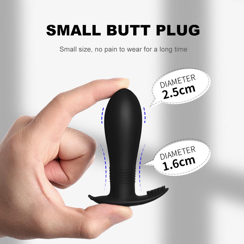 Вибратор для ануса с управлением через приложение, Беспроводная перезаряжаемая силиконовая анальная пробка, Тихий, Множество режимов вибрации для пар