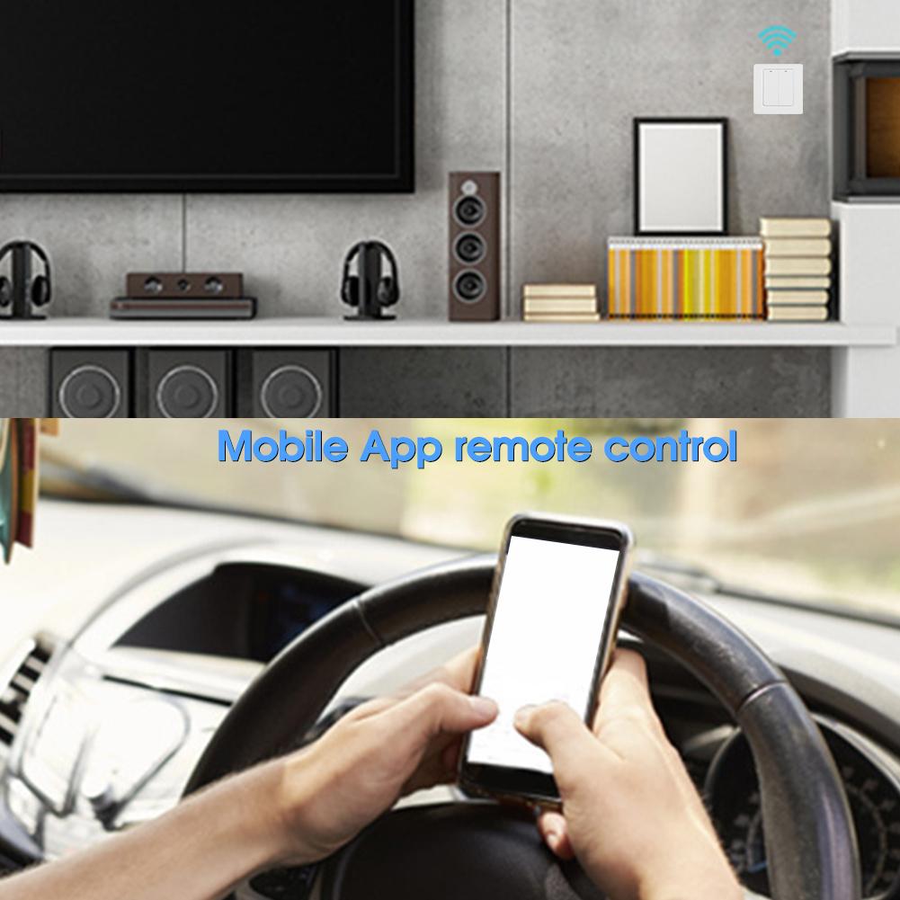 2-позиционная настенная панель переключателей с поддержкой Alexa / Google Voice Control для Tuya ZigBee