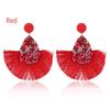 New Fashion Jewelry Charm Crystal Glitter Sequins  Dangle Tassel Earrings Teardrop Fringe Drop