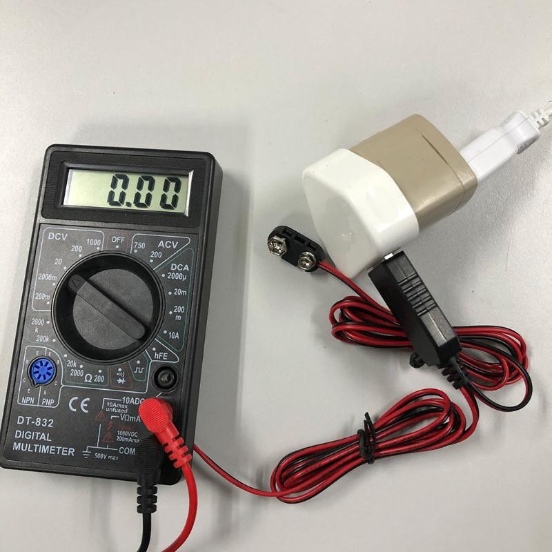 2-в-1 Type C USB Сетевой адаптер на двойной 9-вольтовый батарейный элиминатор 6F22 Заменяет 2 шт. 9-вольтовых батарейки USB-кабель питания